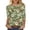 #051-Multicolor, variant on Craaazy Women's Cozy 3/4 Sleeve Floral Prints Round Neck Loose Summer T-shirts Gifts