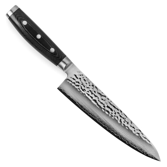 Chef's Knife - Made in Japan - Series - VG10 Hammered Damascus Stainless Steel Gyuto - 8" 8-inch blade