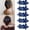 Dark Blue, variant on 5Pcs Flower Flat Hair Clips for Women Matte Flat Hair Claw French Alligator Clips Non-Slip Cute Duck Billed Flat Claw Clips for Thick Hair for Girls, white,green,black,purple,blue
