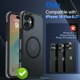 thumbnail image 2 of 2 Pack Magnetic Case for iPhone 16 Plus, Translucent Matte Back Slim Shockproof Case for iPhone 16 Plus 6.7 inches - Black+Grey, 2 of 7