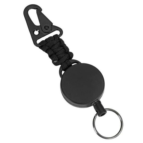 Retractable Keychain with 25.59inch Steel Retractable Cord Outdoor Keychain Tool