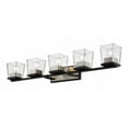 thumbnail image 3 of 5 Light Bath Vanity In Craftsman Industrial Style 42.5 Inches Wide By 7.5 Inches High-Matte Black/Chrome Finish Z-Lite 475-5V-Mb-Ch, 3 of 3