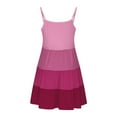 thumbnail image 6 of Efsteb Spaghetti Strap Dresses for Girls Fashion Sleeveless Dress Casual Ruffle Tiered Summer Beach Dresses (Hot Pink,9 Years), 6 of 7
