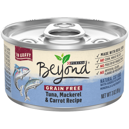 Gravy Recipe - Purina Beyond Grain Free, Natural Gravy Wet Cat Food, Grain Free Tuna & Mackerel Recipe - (12) 3 oz. Cans