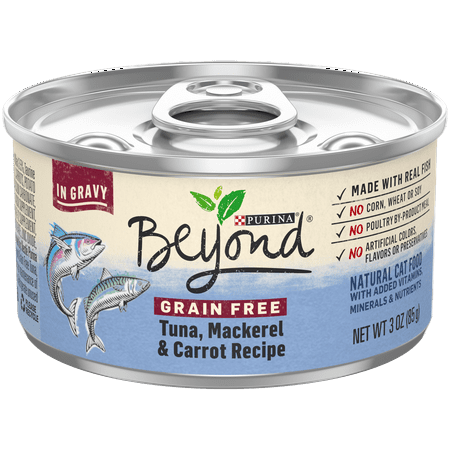 Purina Beyond Grain Free, Natural Gravy Wet Cat Food, Grain Free Tuna & Mackerel Recipe - (12) 3 oz.