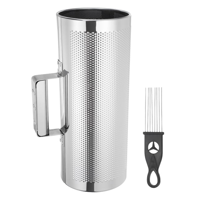Uxcell Stainless Steel Guiro Shaker Instrument 5" x 12" Latin Percussion Instrument with Scraper Musical Training Tool Metal Guiro for Band Sand Hammer Performance