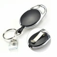 thumbnail image 3 of GOGO Carabiner Badge Holder Reels With Back Splint Office Business Card Supply-BLACK100PCS, 3 of 6