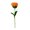 Orange, variant on KGJQ Carnation Twist Stick Hand-Crocheted Woolen Flower in Multiple Colors Never Wither Flower for Gifts And Home