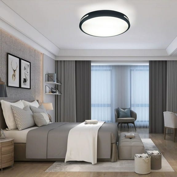 MingBright 13" LED Flush Mount Ceiling Light Fixture Dimmable 3CCT, For Bedroom, Dining Room, Home Office, Study, Kitchen, Living Room, cETL Listed