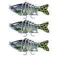 thumbnail image 1 of Lot de 3 Leurres de Pêche Réutilisables avec Perles Attraction Extérieure Swimbaits Artificiels Crankbait 10cm Type 6, 1 of 8