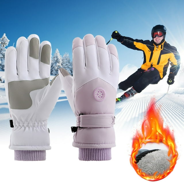 PEIXUN Gants d'Hiver Femmes Hommes Gants de Ski Thermiques Chauds Coupe-Vent Imperméables Anti-Froid Gants de Ski Parfaits pour Cyclisme Course Randonnée Congélateur Travail et Activités Quotidiennes