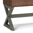 thumbnail image 4 of Simpli Home Salinger 48" Wide Modern Ottoman Bench in Distressed Saddle Brown, 4 of 5