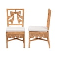 thumbnail image 3 of bali & pari Abia Natural Rattan 2-Piece Dining Chair Set, 3 of 8