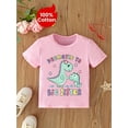 thumbnail image 2 of Big Sister" Dinosaur Print Cotton T-Shirt for Girls - Cute & Comfy Round Neck Short Sleeve Tee, Perfect Summer Gift, 2 of 7
