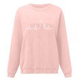 thumbnail image 3 of PEASKJP Unisex Round Neck Printed Sweatshirt With Simple Loose Handsome Lightweight Soft Fashion Top(Pink,XXL), 3 of 3