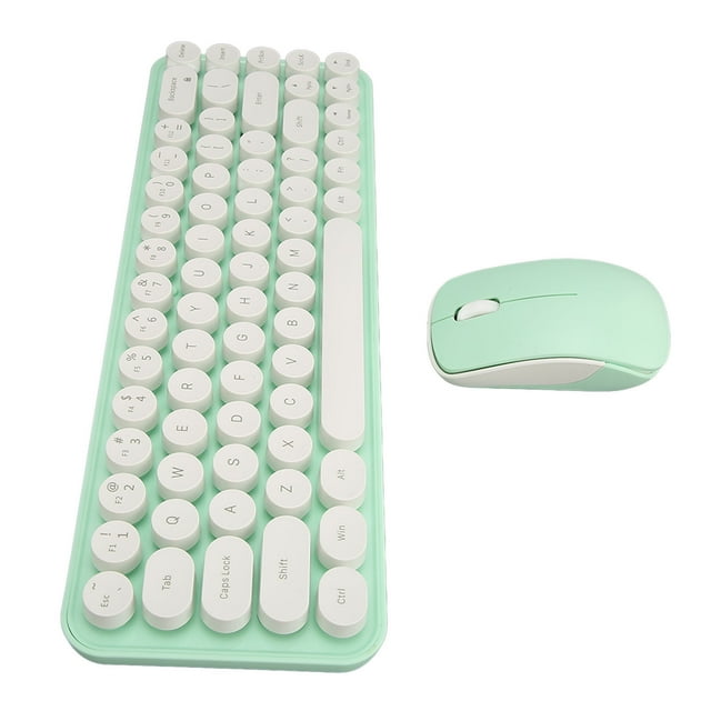 Combo De Mouse Y Teclado, Dot Keycap Wireless Keyboard Mouse Combo Mini Portátil 2.4G Conexión Inalámbrica Para El Hogar