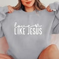 thumbnail image 6 of Goodeals Valentines Day Sweatshirts for Women Like Jesus Printed Shirts Long Sleeve Sweater Love Heart Graphic Sweatshirt Crewneck Pullover(Gray,XL)Flash Deals, 6 of 8