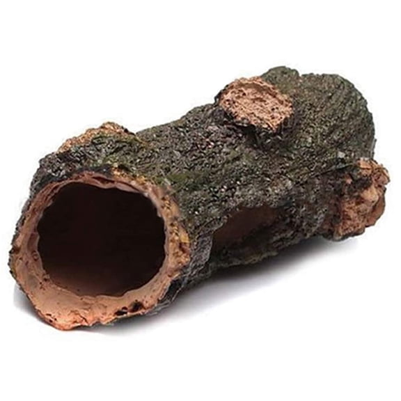 Resin Aquarium Trunk Cave Decor, Fish Tank Hideout Log Ornament, Realistic Driftwood‑Style Shelter for Betta Fish Reptile Terrarium Landscape
