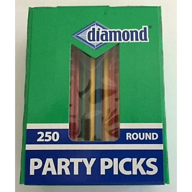 Diamond Round Colored Party Toothpicks