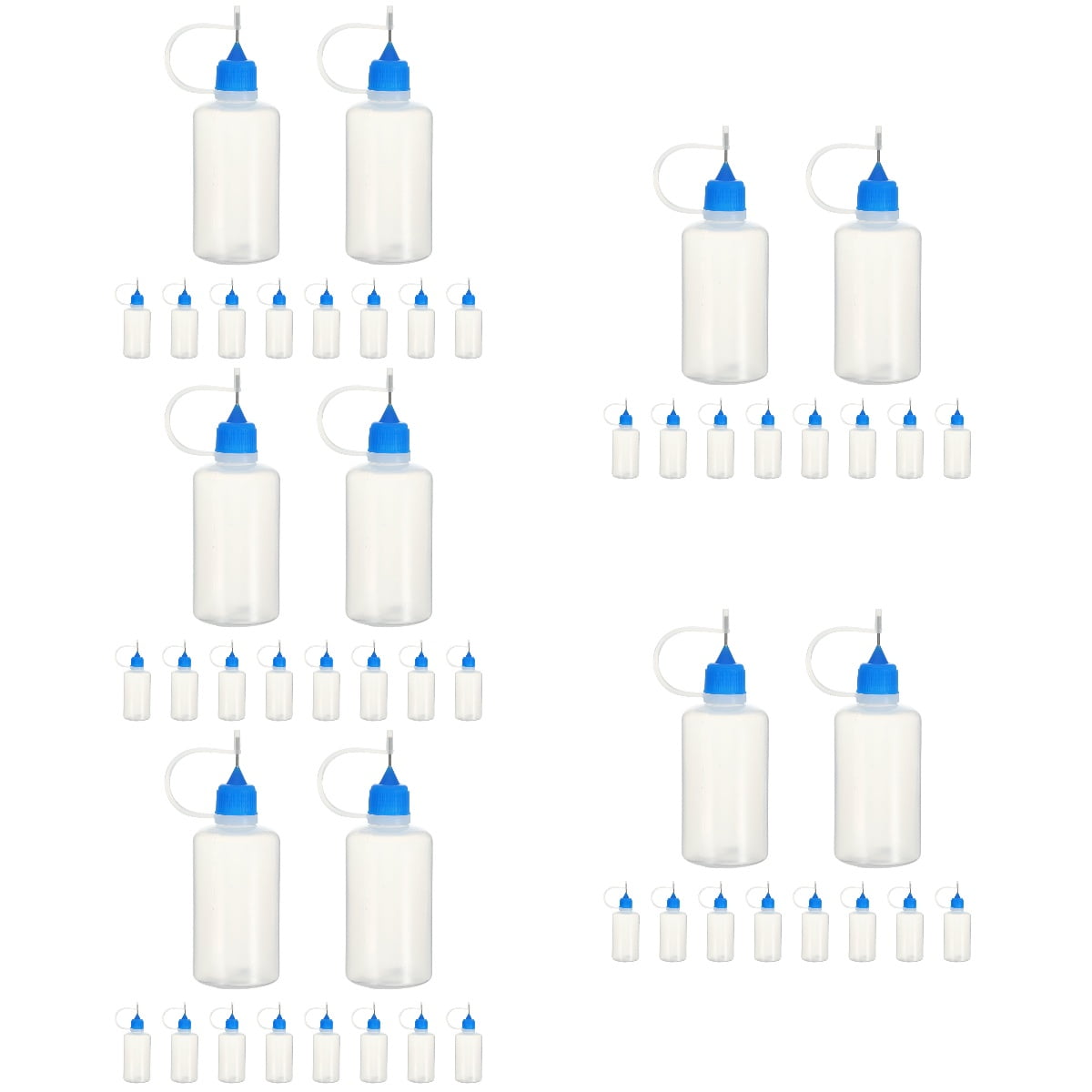 FRCOLOR 50 pcs Needle Tip Bottles Glue Dispenser Bottles Glue Bottles Needle Oil Bottles (50ml)
