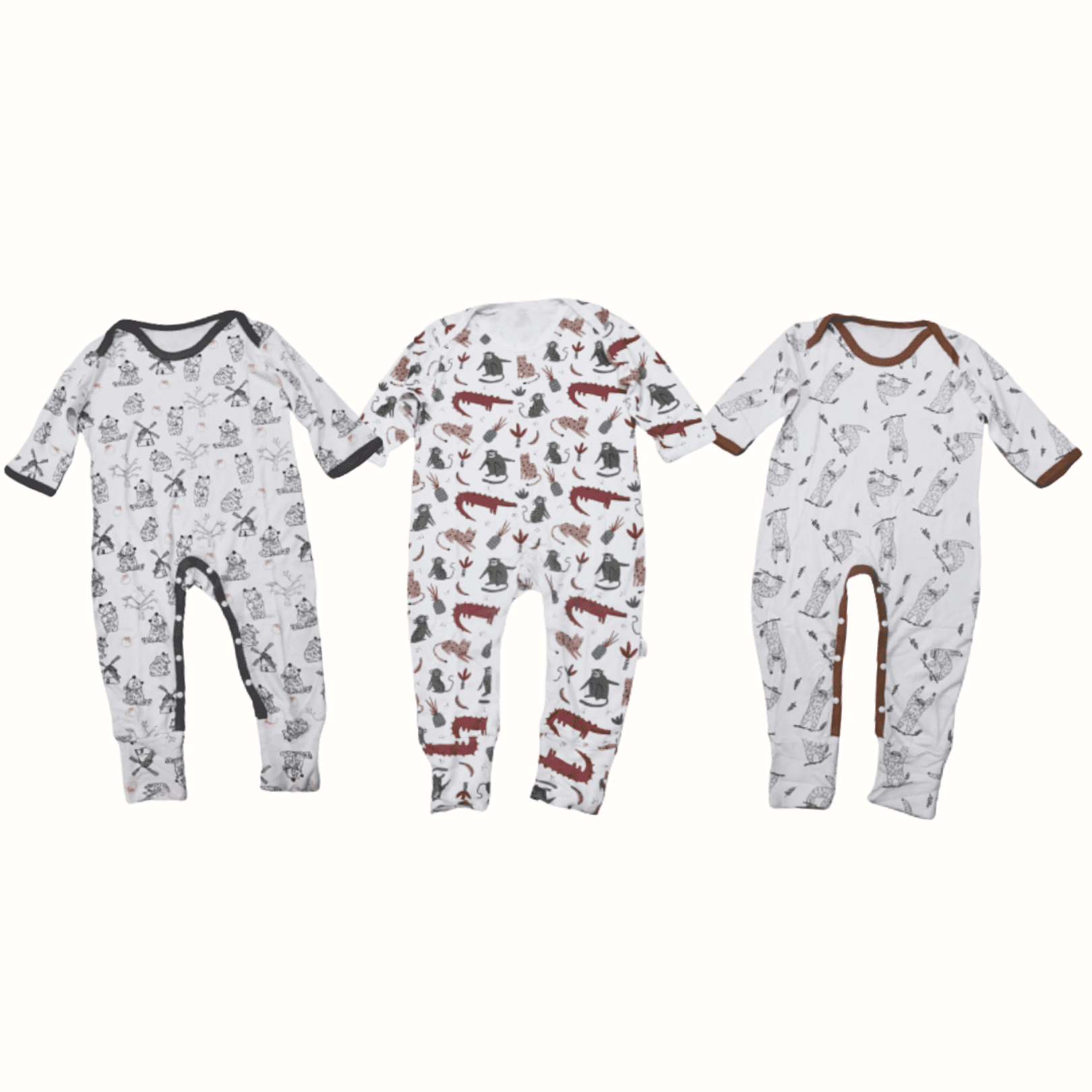KaWaii Baby Unisex Bamboo & Organic Cotton Bodysuit, Soft & Comfortable for babies  6-9 Months, (3-Count)