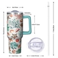 thumbnail image 3 of 40 oz Starfish Tumbler with Handle Flip Straw Lid Travel 40oz Starfish Travel Must Haves Tumbler Lids Straws Vacuum Insulated Leak Proof Stainless Steel Cup Mug Gifts for Men Women Him Her, 3 of 5