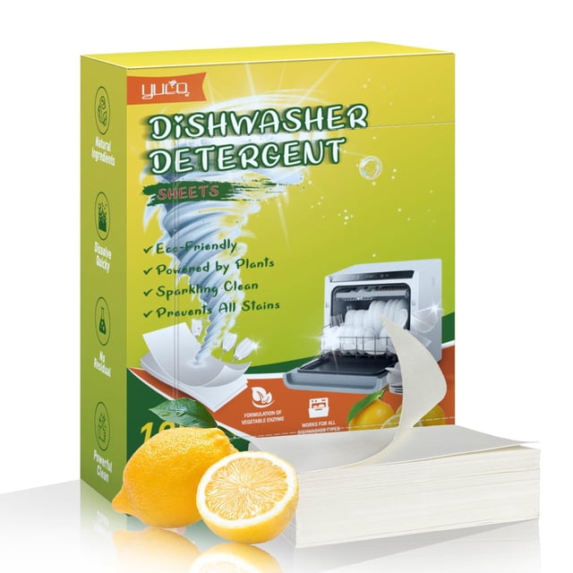 Láminas detergentes para lavavajillas YCUO 100 lavados limón ecológico