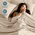 thumbnail image 3 of Bare Home Luxury Bed Sheet Set - Premium 1800 Collection - 4 Piece - Twin, Sand, 3 of 8