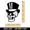 thumbnail image 2 of Fancy Skull with Top Hat Rectangle Rubber Stamp Stamping Scrapbooking Crafting - Large 2.5in, 2 of 7