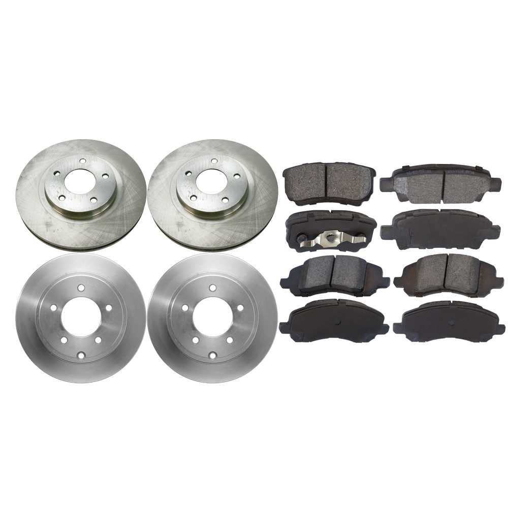 AutoShack Front and Rear Brake Rotors and Performance Ceramic Pads Kit