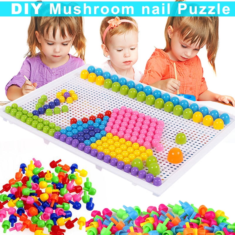 Children Puzzle 96 Pilz Pegs For peg board Kinder Educational Toys Creative Gift 