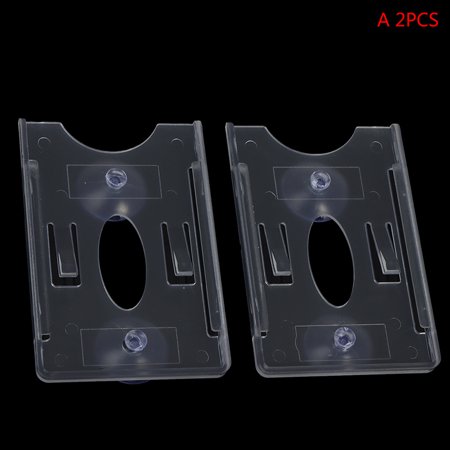 2PCS Brand New Card Holder For Windshield Glass Tag Durable ID IC Card Sleeve