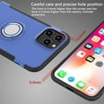 thumbnail image 4 of Goldcherry for iPhone 12/iPhone 12 Pro 6.1 Inch Case, Anti-Scratch Shockproof Case 360 Degree Rotation Finger Ring Holder Kickstand [Work with Magnetic Car Mount] for iPhone 12/iPhone 12 Pro(Blue), 4 of 7