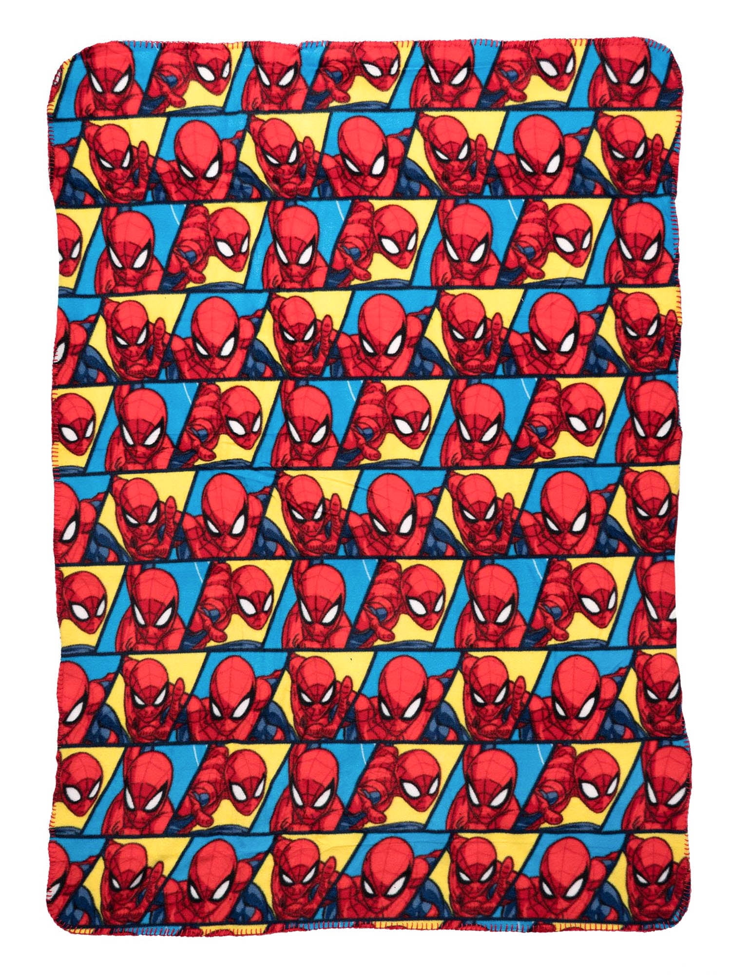 Marvel Spider-Man Fleece Throw Blanket 45" x 60" Web Slinging All-Over Blue Red 
