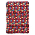 thumbnail image 1 of Marvel Spider-Man Fleece Throw Blanket 45" x 60" Web Slinging All-Over Blue Red, 1 of 2