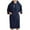 Navy, variant on Pajamas for Men Thickened Hooded Bathrobe Solid Color Long Sleeve Nightshirt with Pocket Classic Fit Loungewear