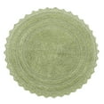 thumbnail image 2 of Better Trends Chic Round Bath Mat, 24" Diameter, 100% Cotton with Crochet Border, Water Absorbent, Ideal for Half Baths and Powder Rooms, Machine Washable, Sage - Lilly Crochet Collection, 2 of 6