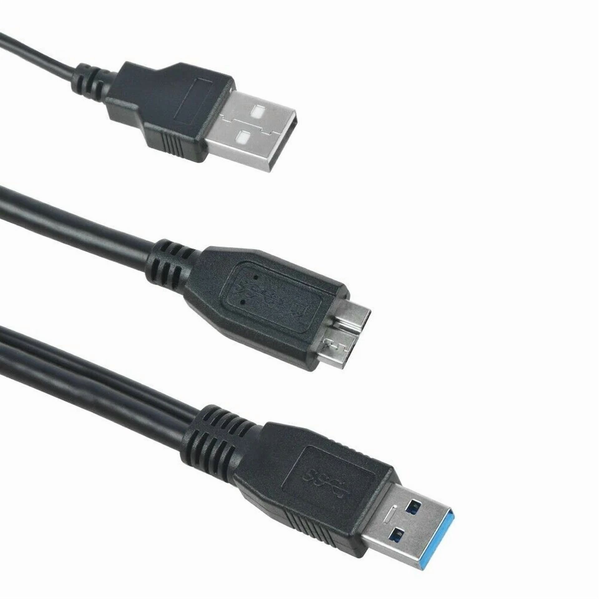 BUTTERFLY- Usb 3.0 A Male To Micro Usb 3 Y Cable With Usb Power Connect For 2.5 Mobile Hdd