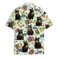 thumbnail image 4 of Funny Cat Tiki Hawaiian Shirt For Men Casual Cat Taco Mens Hawaiian Shirts Short Sleeve Button Down Shirt Men, 4 of 7