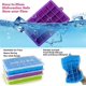 thumbnail image 3 of 3 silicone ice cube trays with removable lids, each with 24 ice cubes for use in the freezer (purple, green, light blue), 3 of 4