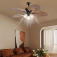 thumbnail image 4 of Palm Island Bali Breeze Ceiling Fan with Remote Control/Pull Chain Control, Five Palm Leaf Blades, Modern Tropical Indoor/Outdoor Ceiling Fan, 3 Lights, 52 inch, 4 of 8