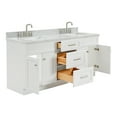 thumbnail image 5 of Ariel Hamlet 73 In. Double Rectangle Sink Vanity With Carrara White Countertop In White, 5 of 10