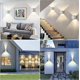 thumbnail image 2 of Outdoor Wall Lamp IP65 Waterproof Modern 12W White LED Wall Light Adjustable Lighting Angle, 2 of 5