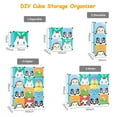 thumbnail image 4 of SYTHERS Cartoon Clothes Closet, Kids Wardrobe, Portable Cartoon DIY Modular Storage Organizer, Sturdy and Safe for Children, 12 Cubes & 2 Hanging Sections, Blue, 4 of 8