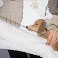 thumbnail image 3 of Oversized Wearable Blanket Hoodie,Cartoon Dog Sherpa Blanket Hoodie with Super Pockets,Super Warm Fuzzy Pullover for Women & Men, 3 of 6