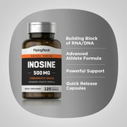 Inosine 500mg | 120 Capsules | Supplement for Men and Women | by Piping Rock
