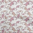 thumbnail image 1 of oneOone Cotton Cambric White Fabric Asian Paisley Diy Clothing Quilting Fabric Print Fabric By Yard 42 Inch Wide, 1 of 4