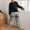 thumbnail image 5 of Gukieu I Haven't Been Everywhere But Its On My List Print Youth Home Trousers, Elastic Waistband with Pockets for Home and Outing, Suitable for Children Aged 5-16-Small, 5 of 6