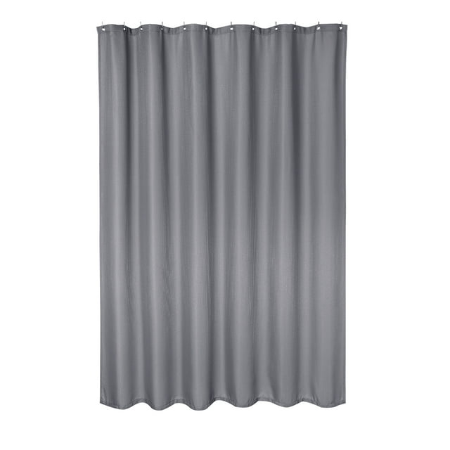 Rideau de Douche Robuste en Tissage Gaufré Gris – 72x72 Pouces, Imperméable à l'Eau, Polyester Résistant à l'Humidité, Style Hôtel, Oeillets Inoxydables, Lavable, Couleur : Gris