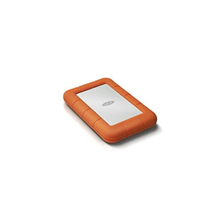 LaCie - Rugged Mini 1TB External USB 3.0 Portable Hard Drive with Rescue Data Recovery Services - Orange/Silver